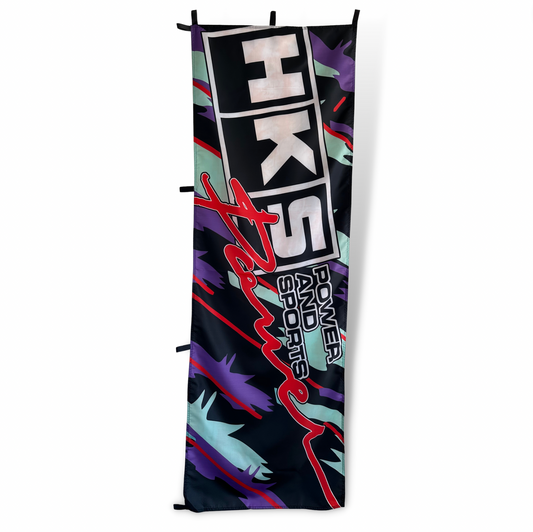 HKS (Purple and teal) Nobori Flag